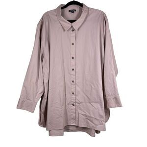 Universal Standard The Big Button Down Shirt Oversized Blush Pink Size XL 26/28